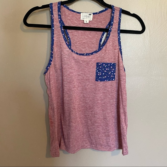 Floral pocket tank top - Picture 1 of 4